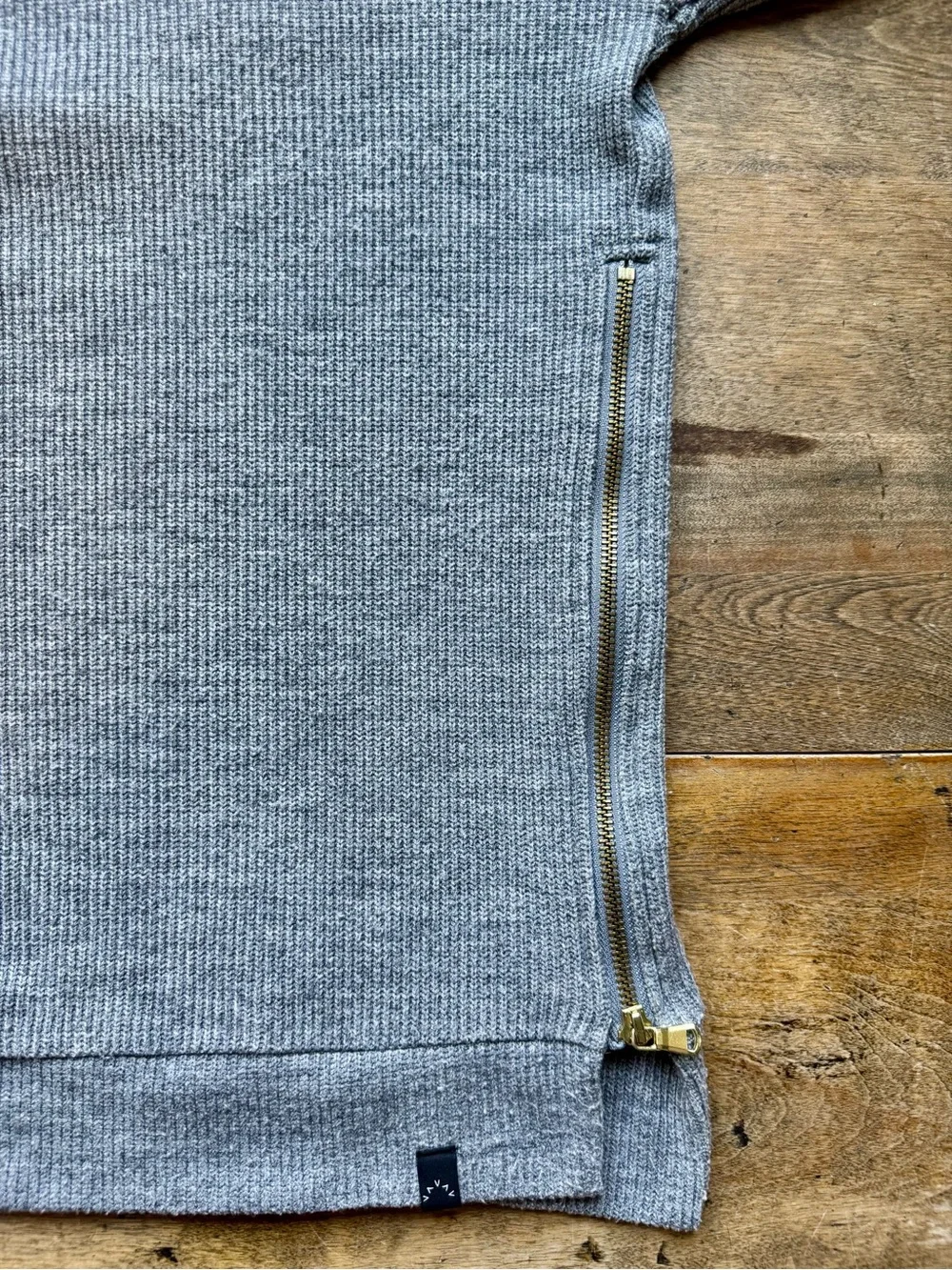 Varley Women’s Gray Ribbed Crewneck Sweater